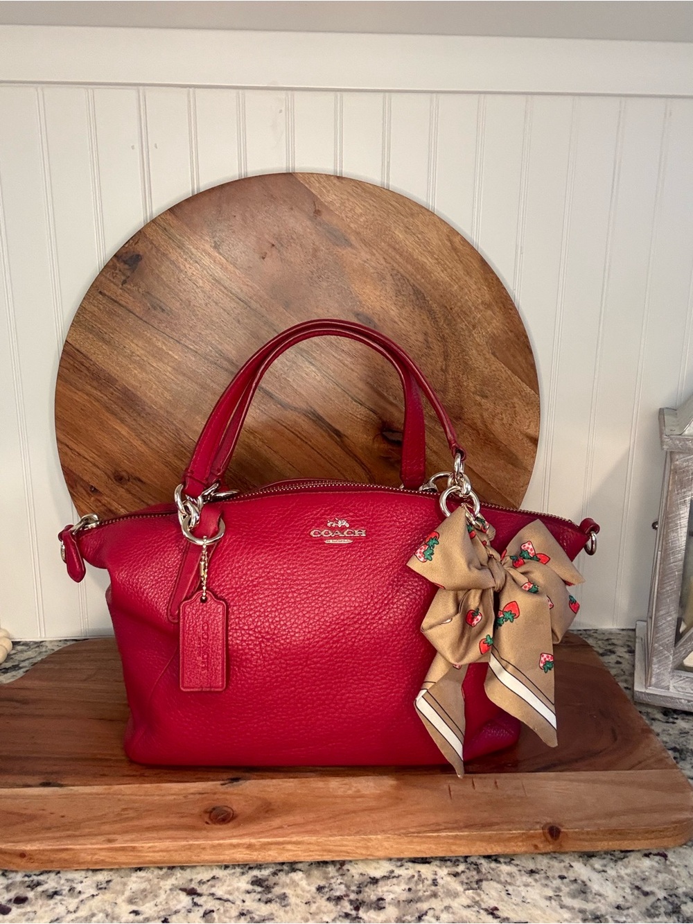 Coach Kelsey small satchel - True Red colorway